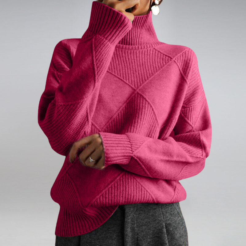 Pull col roulé doux et confortable