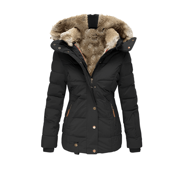 Oh La Belle! Manteau d'hiver chaud et tendance avec doublure et capuche
